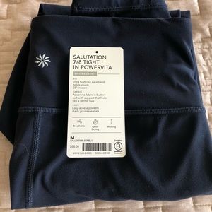 Athleta Salutation 7/8 tight Navy
